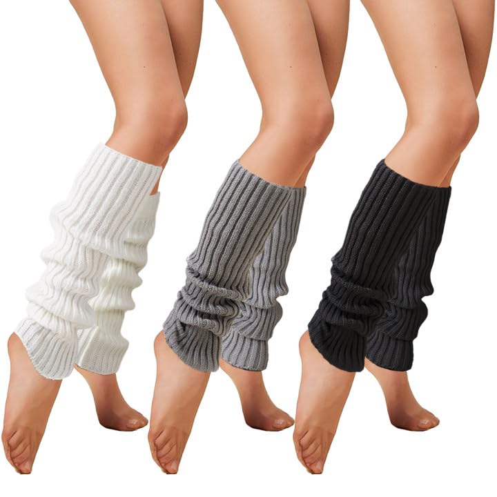 Celiodd 3 Paar Winter Stulpen Damen Häkelarbeit Gestrickte...