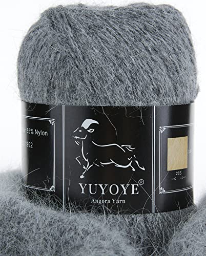 YUYOYE Angorawolle Garn zum Stricken und häkeln,...