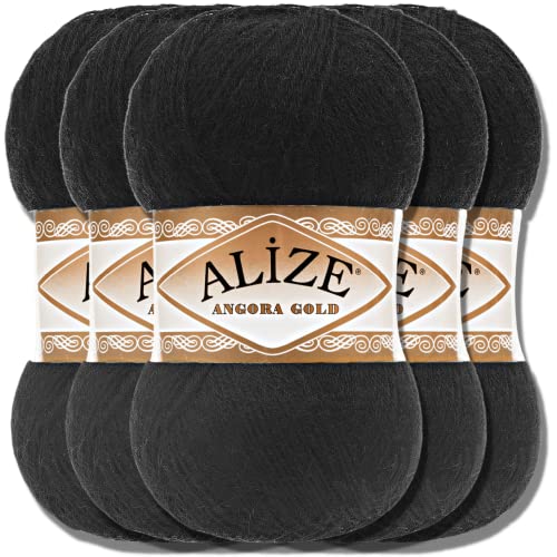 Alize 5x 100g Angora Gold Türkische Premium Wolle Baumwolle...