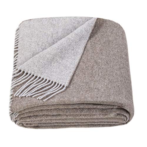 LYHome Merino Decke - Kuscheldecke Tagesdecke Sofa...