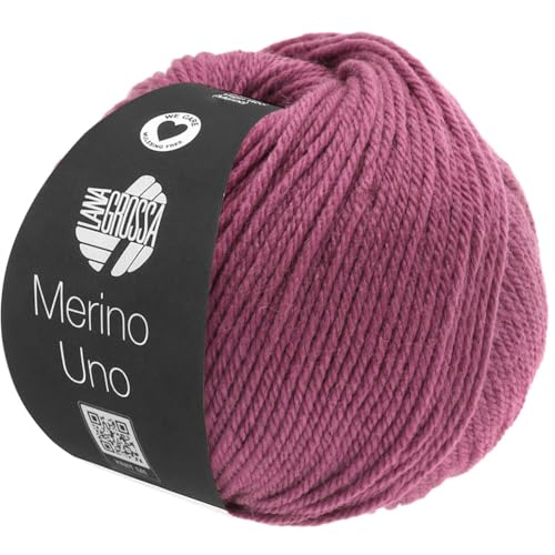 LANA GROSSA Merino Uno | Klassische Merinowolle mit...