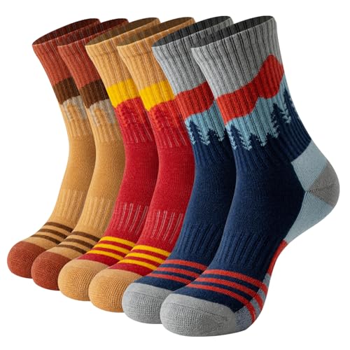 BONANGEL Merino Wandersocken Damen Dicke Socken Thermosocken...
