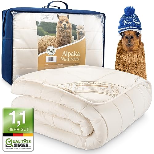 Engelshof Alpaka Decke 135x200 cm Bettdecke Winter Duo...