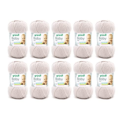 Gründl Wolle Baby uni - weiche Wolle zum Häkeln und...