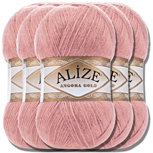 Hobby YARN Alize 5x 100g Angora Gold Türkische Premium...