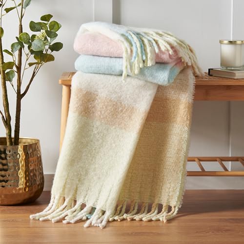 Catherine Lansfield Decke-Überwurf, Mohair, 130 x 170 cm,...