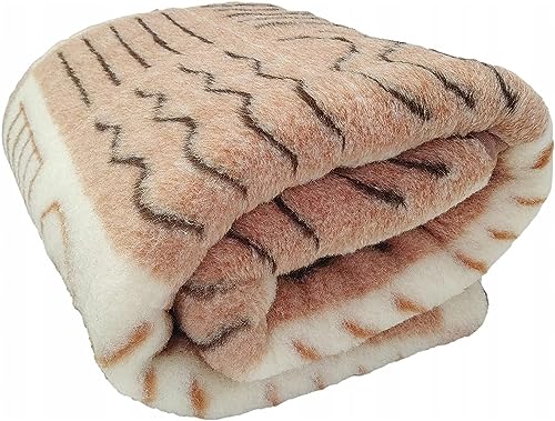 Merino Wolldecke 140 x 200 cm - Kuscheldecke aus 100% Merino...