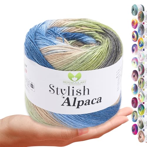 Stylish Alpaca Garn – Weiches Alpakawolle Strickgarn –...