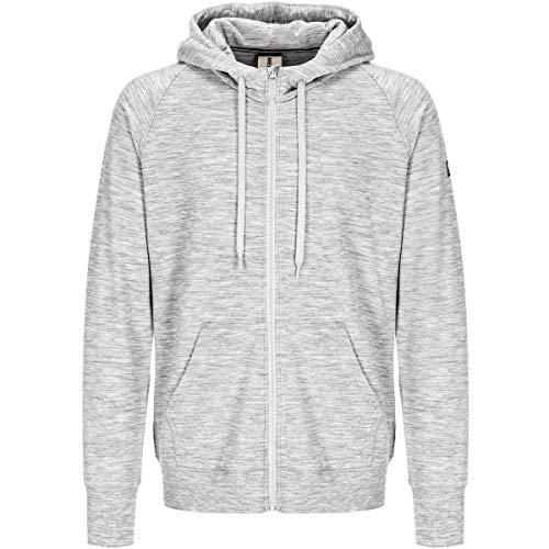 super.natural Herren Essential Zip Hoodie, Ash Melange, M