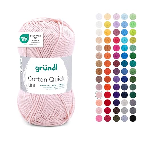 Gründl Wolle Cotton Quick uni - dünne Wolle zum Häkeln -...