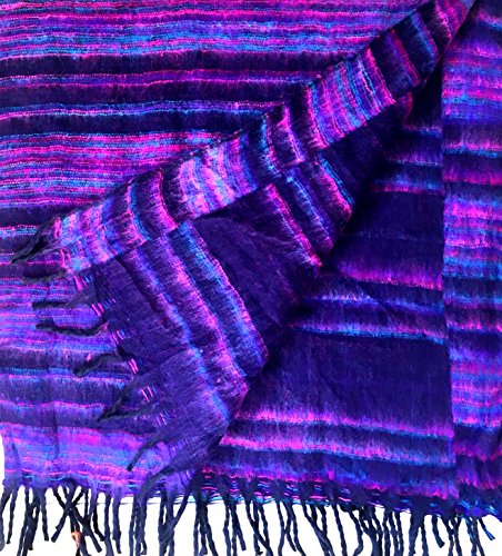 Fair Trade Tibetische Yakwolle Wolle Schal/Decke 1.8M X 0.8M...