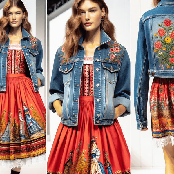 Trendig gestylt: Jeansjacke zum Dirndl