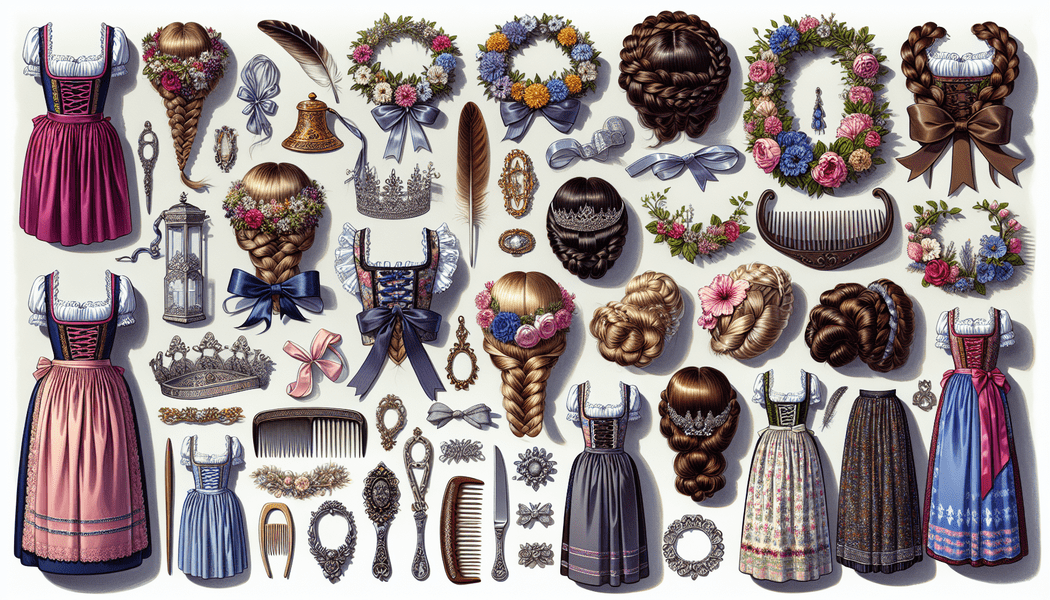 Geflochtene Haarbänder passend zum Dirndl - Haarschmuck und Frisuren zum Dirndl