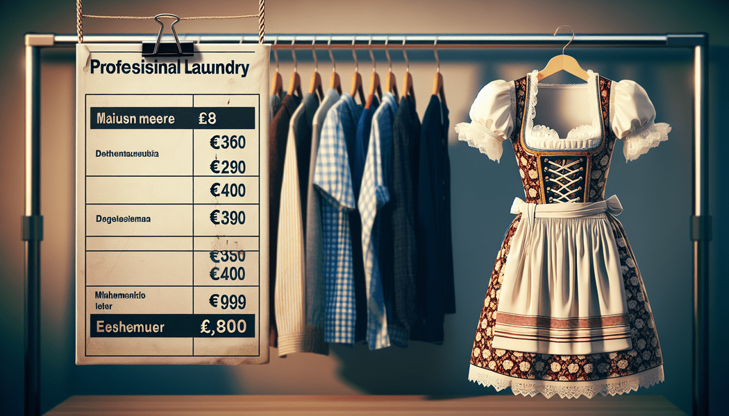 Zusatzkosten für chemische Reinigungsmittel - Kosten für die Reinigung des Dirndls