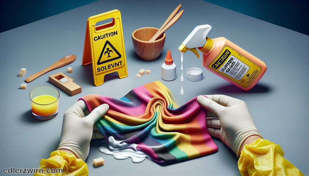 Waschen des Stoffes nach der Behandlung - Sekundenkleber von Stoff entfernen