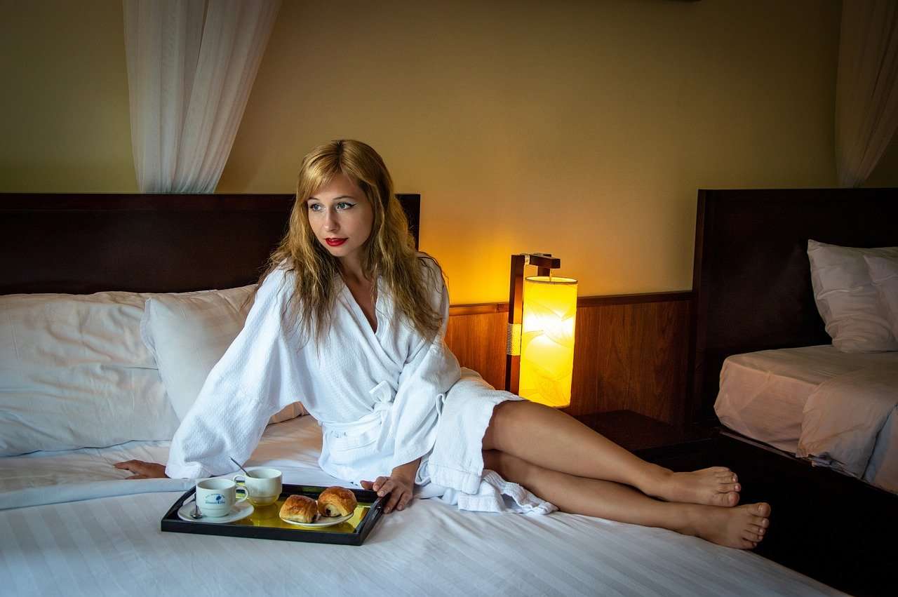 woman, breakfast, coffee